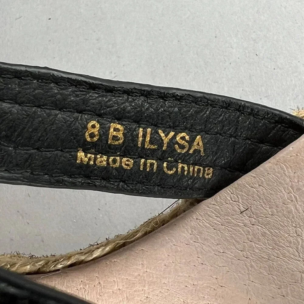 Tommy Bahama Ilysa Sandals Women's 8 Black Beaded‎ Rhinestone Espadrille Thong